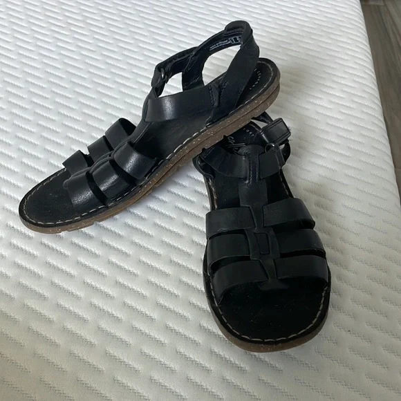 CLARKS COLLECTION BLACK LEATHER - Picture 2 of 9